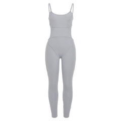 Autumn Women Clothing Sexy Sling High Waist Tight Knitted Thread One Piece Trousers