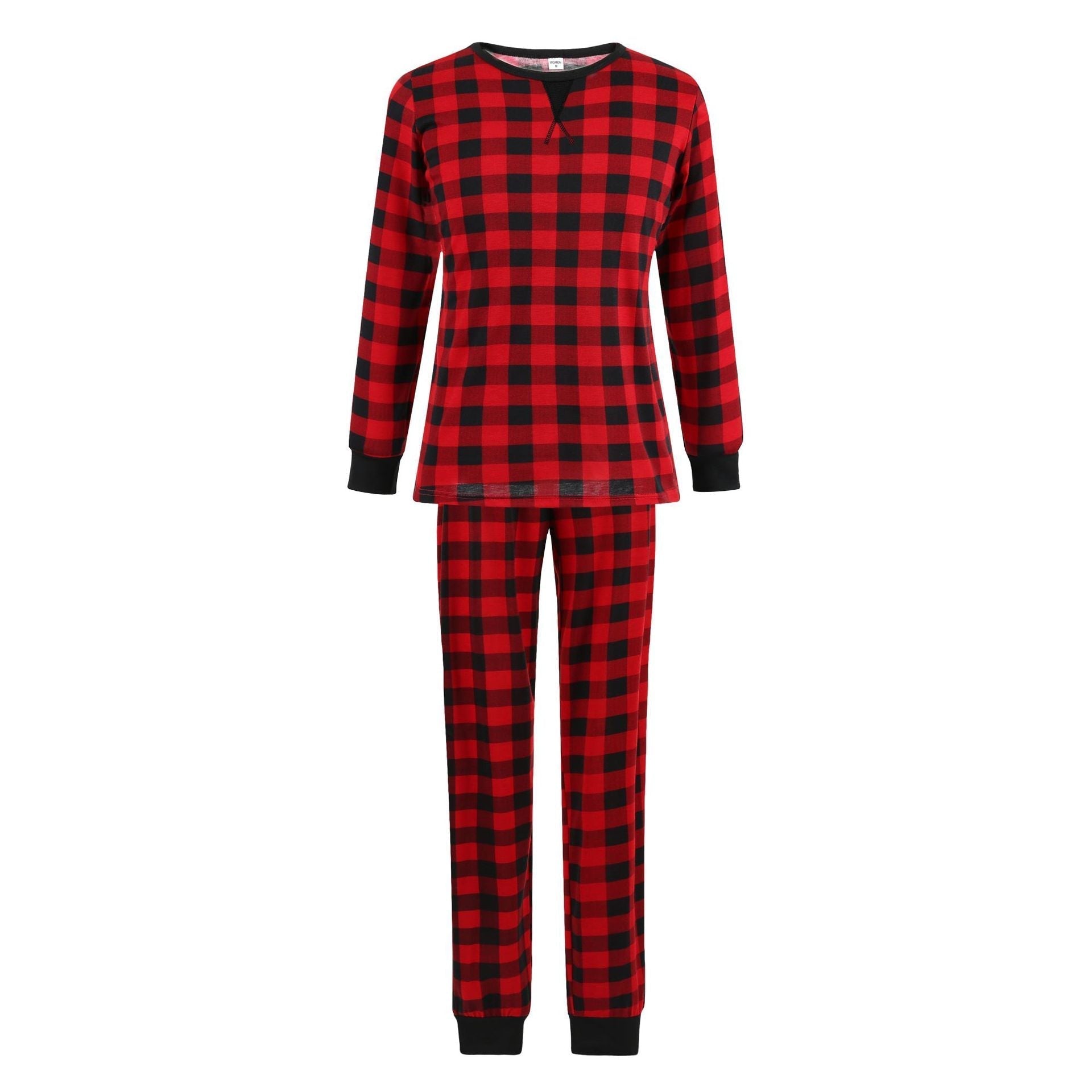 Christmas Black-Red Plaid Family Matching Pajamas Set