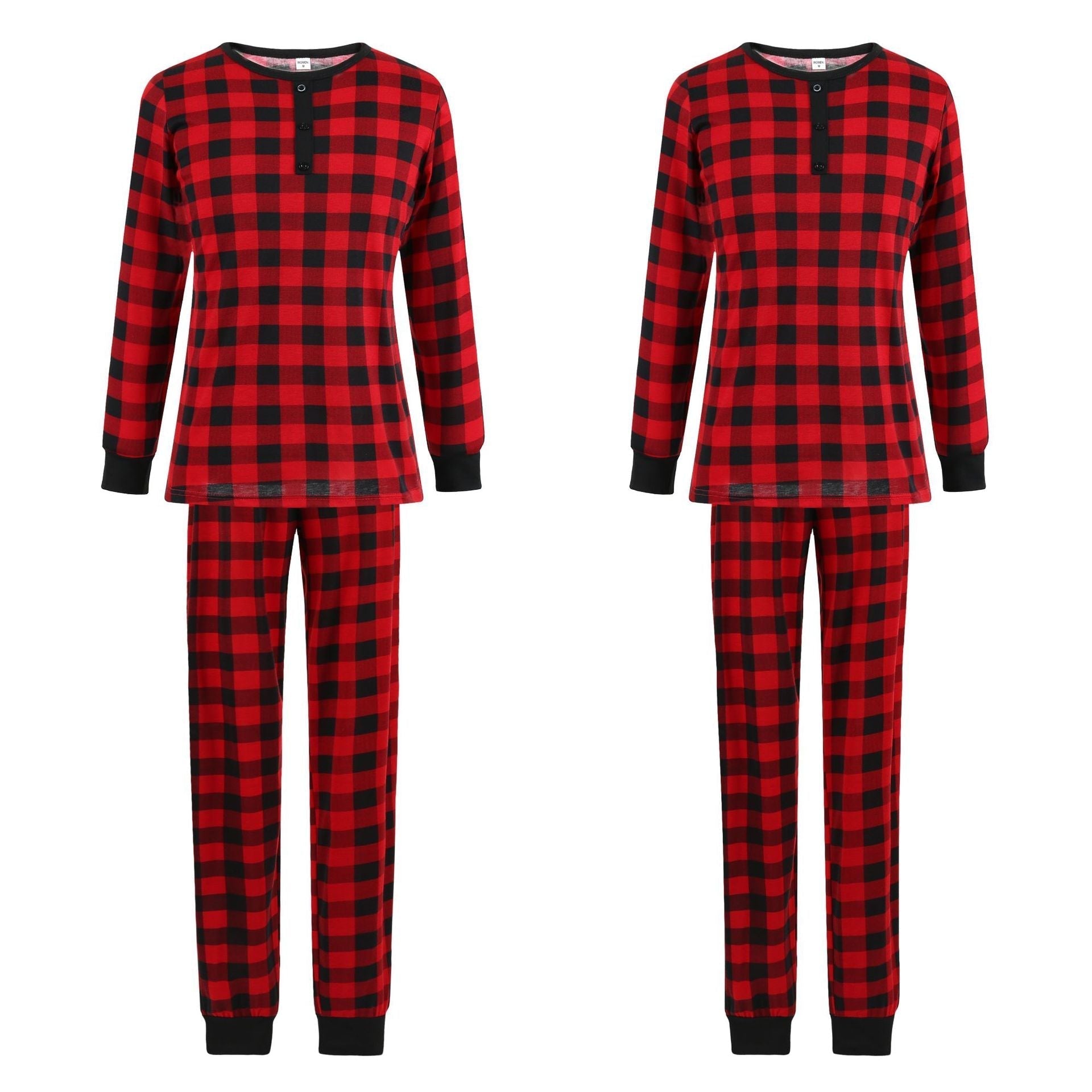 Christmas Black-Red Plaid Family Matching Pajamas Set