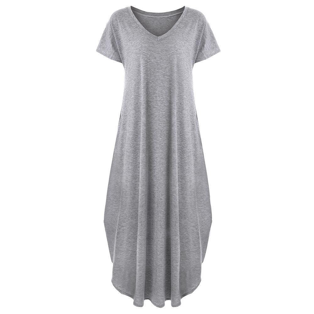 Plus Size 5XL Summer Casual Short Sleeve Maxi Dress For Women