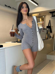 TARUXY Winter Knitted Jumpsuit Women Elegant Long Sleeve Bodycon One Piece Femme 2024 New Basic Slim Knitwear Playsuit Ladies