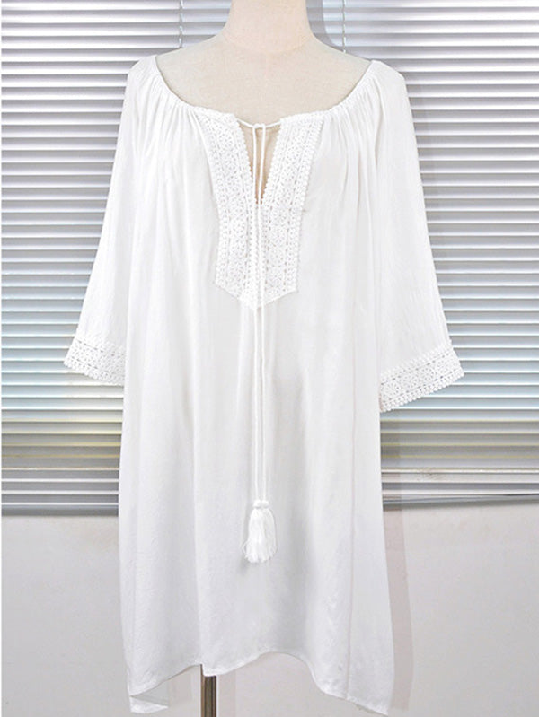 New Style Cotton Large Size Loose Cover-Ups Swimsuit