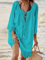 New Style Cotton Large Size Loose Cover-Ups Swimsuit