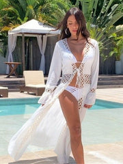 Bandage Hollow Bikini Cover-Up 