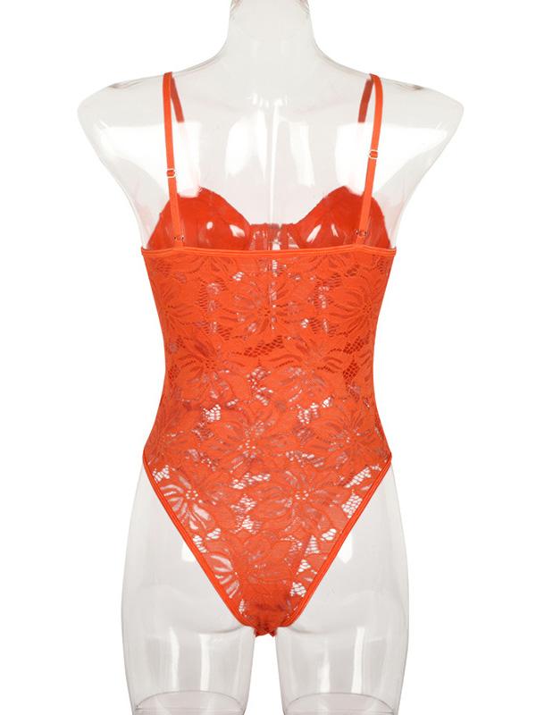 Lace Split-Joint Bodysuit Lingerie