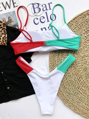 Bralette Color Block Bikini Swimwear