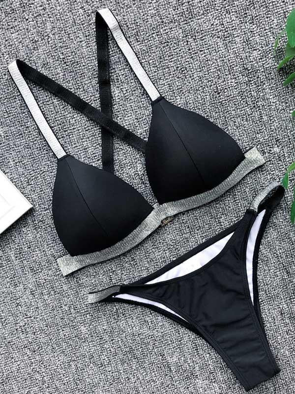 Scrunch Contrast Bikini Set