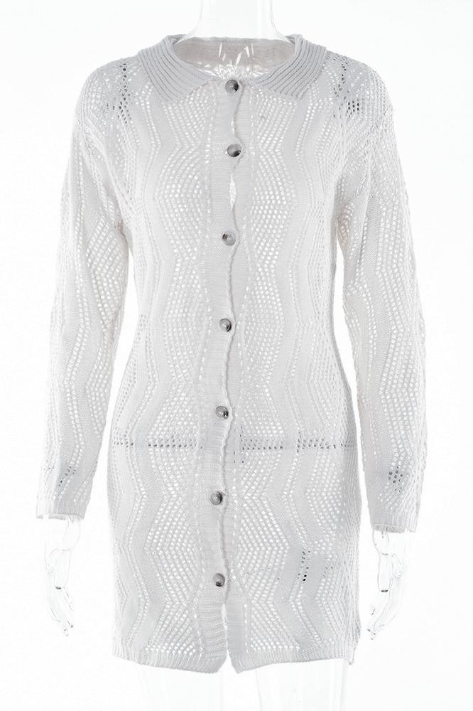 Basis crochet button-up cover-up