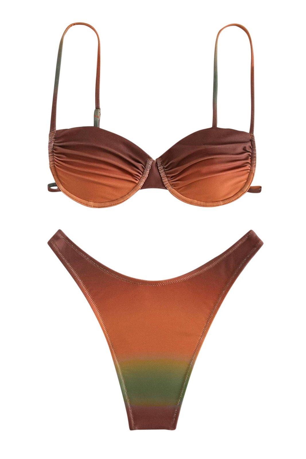 Brook – Bedruckter Bikini mit Farbverlauf 