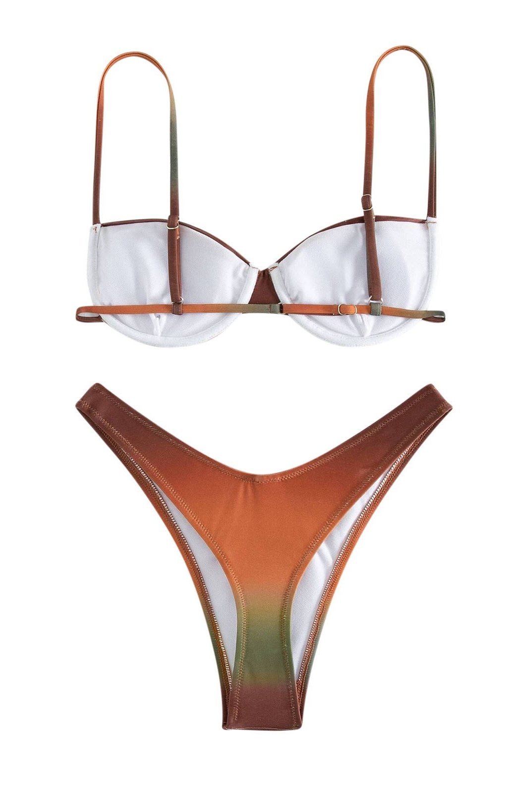 Brook – Bedruckter Bikini mit Farbverlauf 