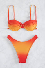 Brook – Bedruckter Bikini mit Farbverlauf 