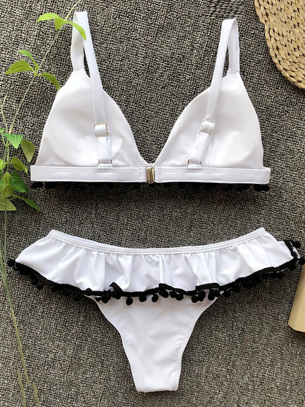 Split Ball Lace Bikini Swimsuit