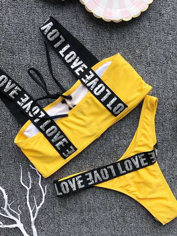 Bikinis mit Schnürung Bademode 