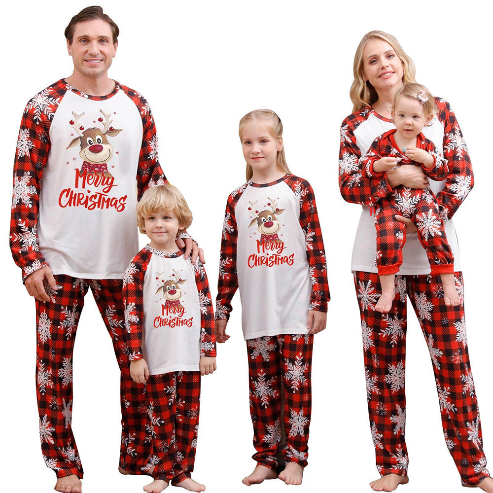 Merry Christmas Santa and Tree Matching Family Pajamas Set