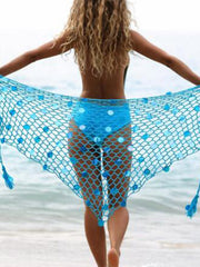 Triangle Scarf Shawl Knitted Hollow Sexy Cover-Up Swimwear