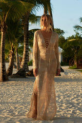 Dawn Lace-up Maxi Cover-Up