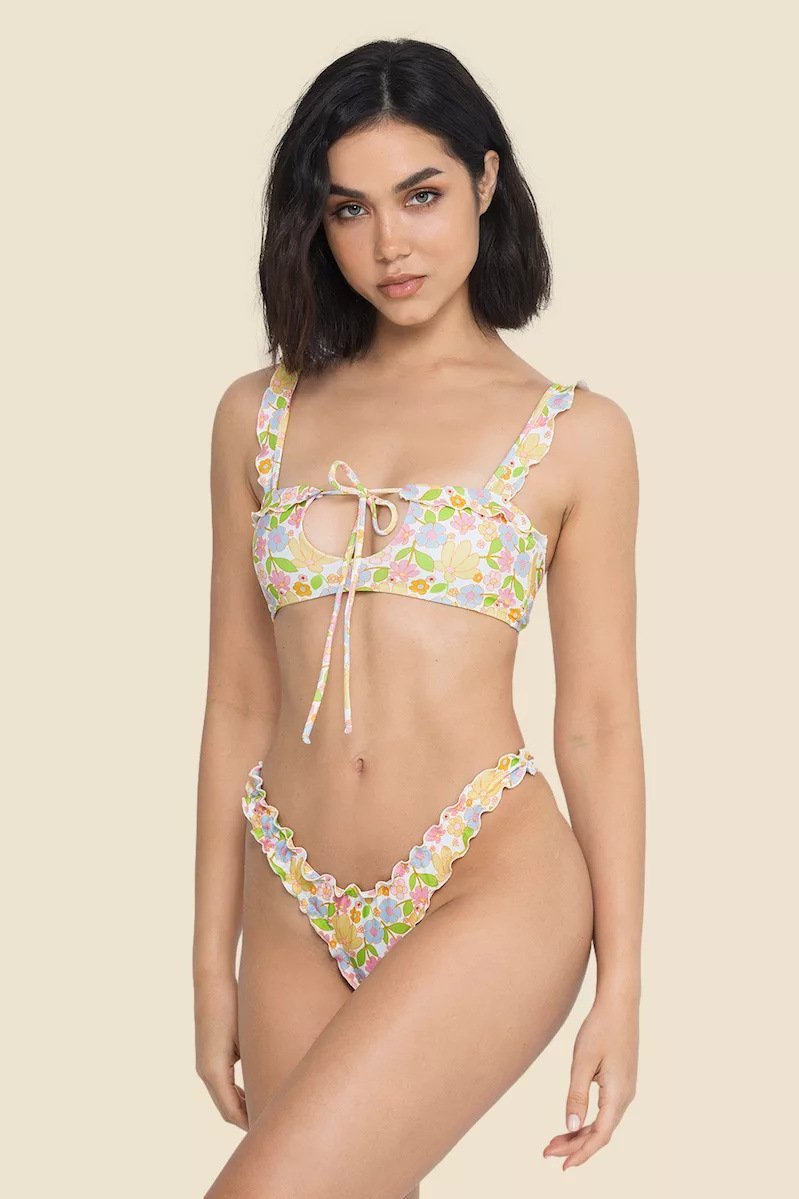 Deb Printed Lace-up Bikini