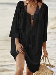 New Style Cotton Large Size Loose Cover-Ups Swimsuit