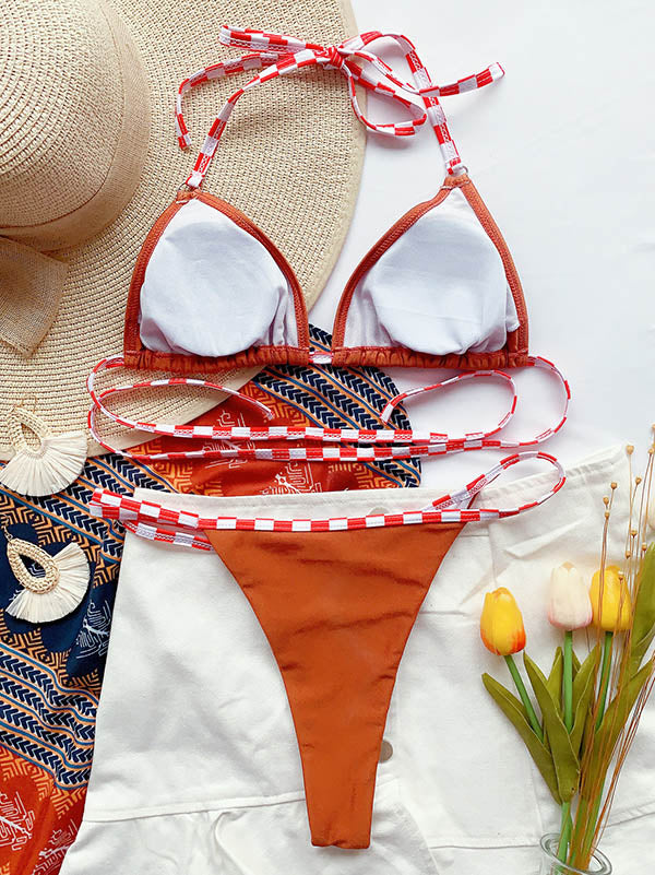 Triangle Hlater Hollow Bikini Swimwear