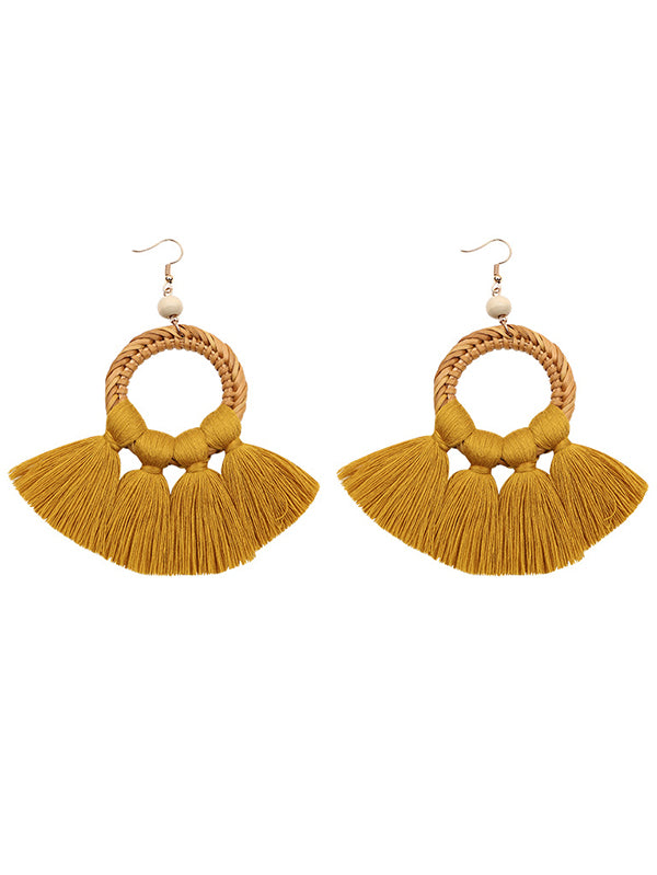 Tasseled Knitting Bohemia Earrings