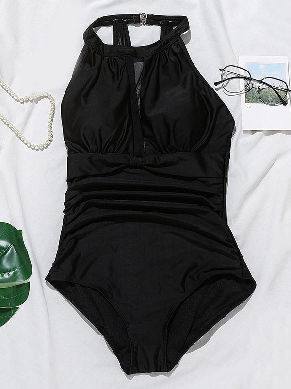 Ttransparent Halter One-Piece Swimwear