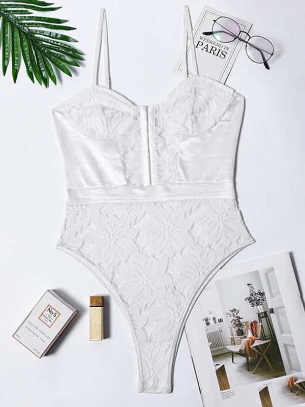 Lace Split-Joint Bodysuit Lingerie