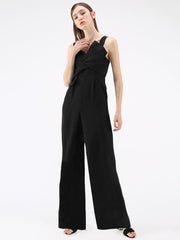 Bowknot Sleeveless Wide Leg Summer Jumpsuit One Piece Outfit