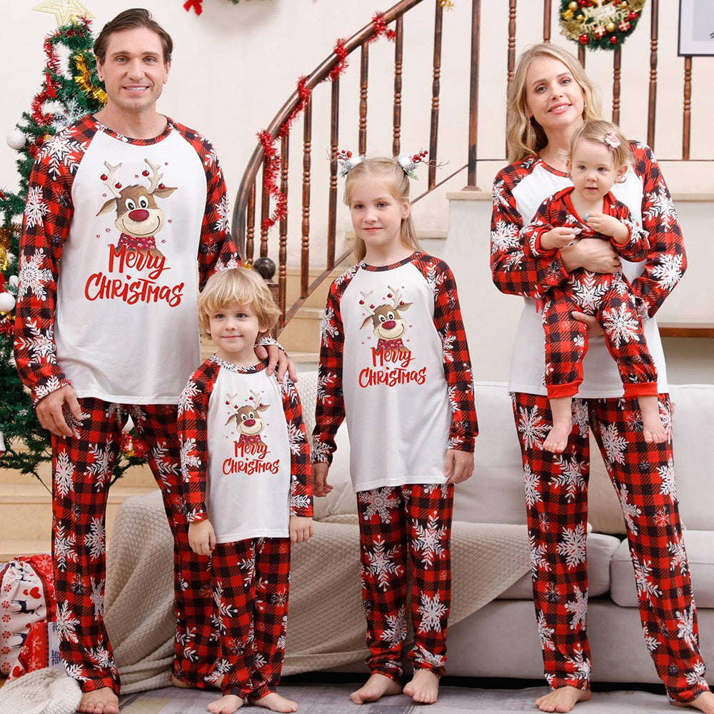 Merry Christmas Santa and Tree Matching Family Pajamas Set