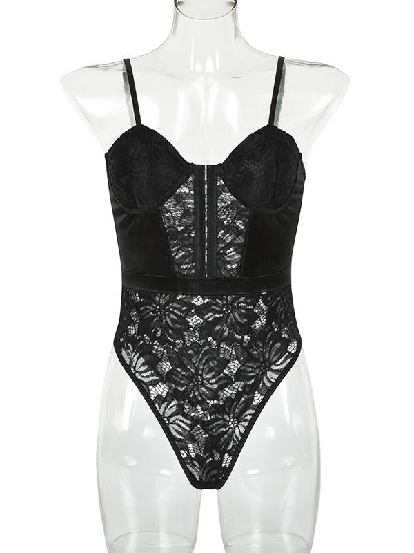 Lace Split-Joint Bodysuit Lingerie