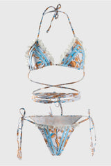 Gladys Printed Ribbon Bikini