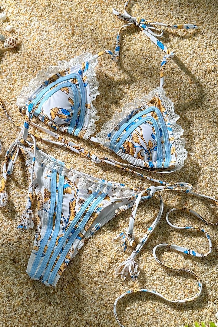 Gladys Printed Ribbon Bikini