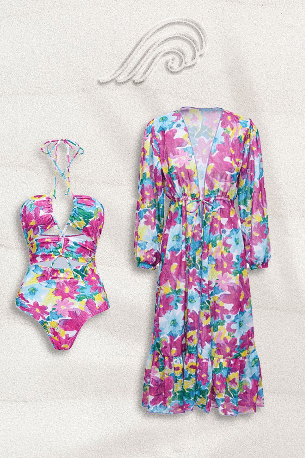 Hilda Printed Two-piece Swim Set