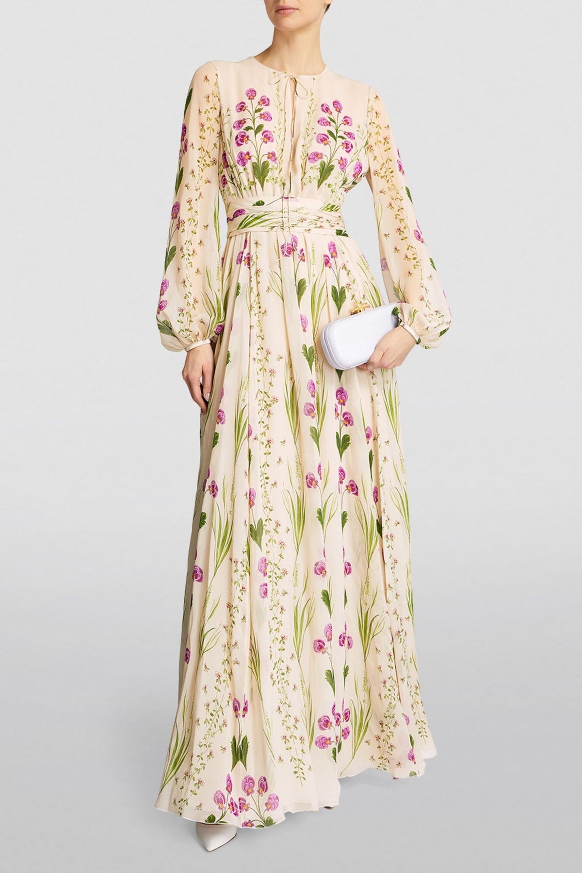 Floral Print Long Sleeve Maxi Dress