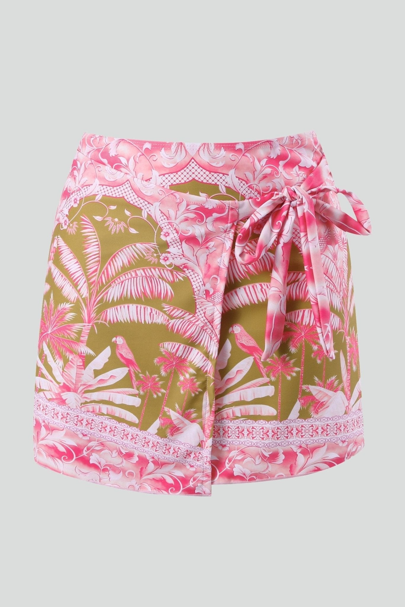 Karena Tropical Printed Two-pieces Swim Set