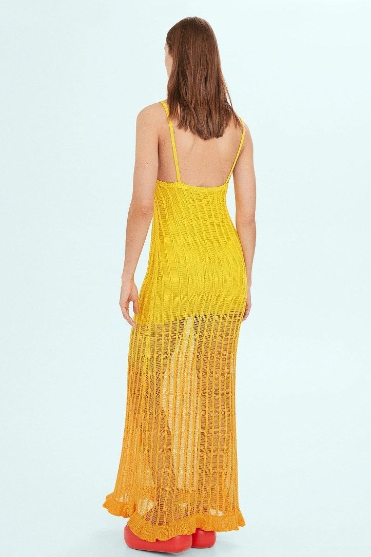 Paula Hollow Knit Maxi Dress