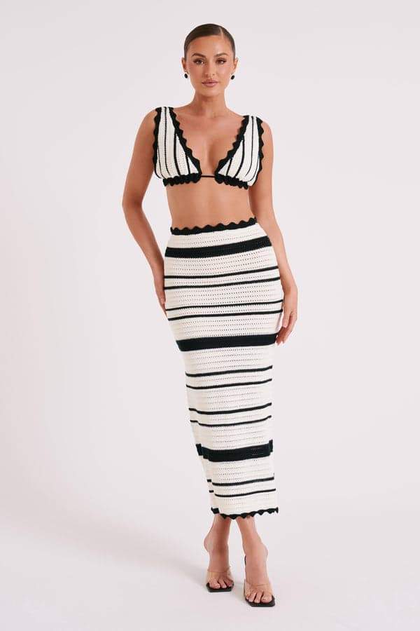 Sandra Crochet Stripe Set