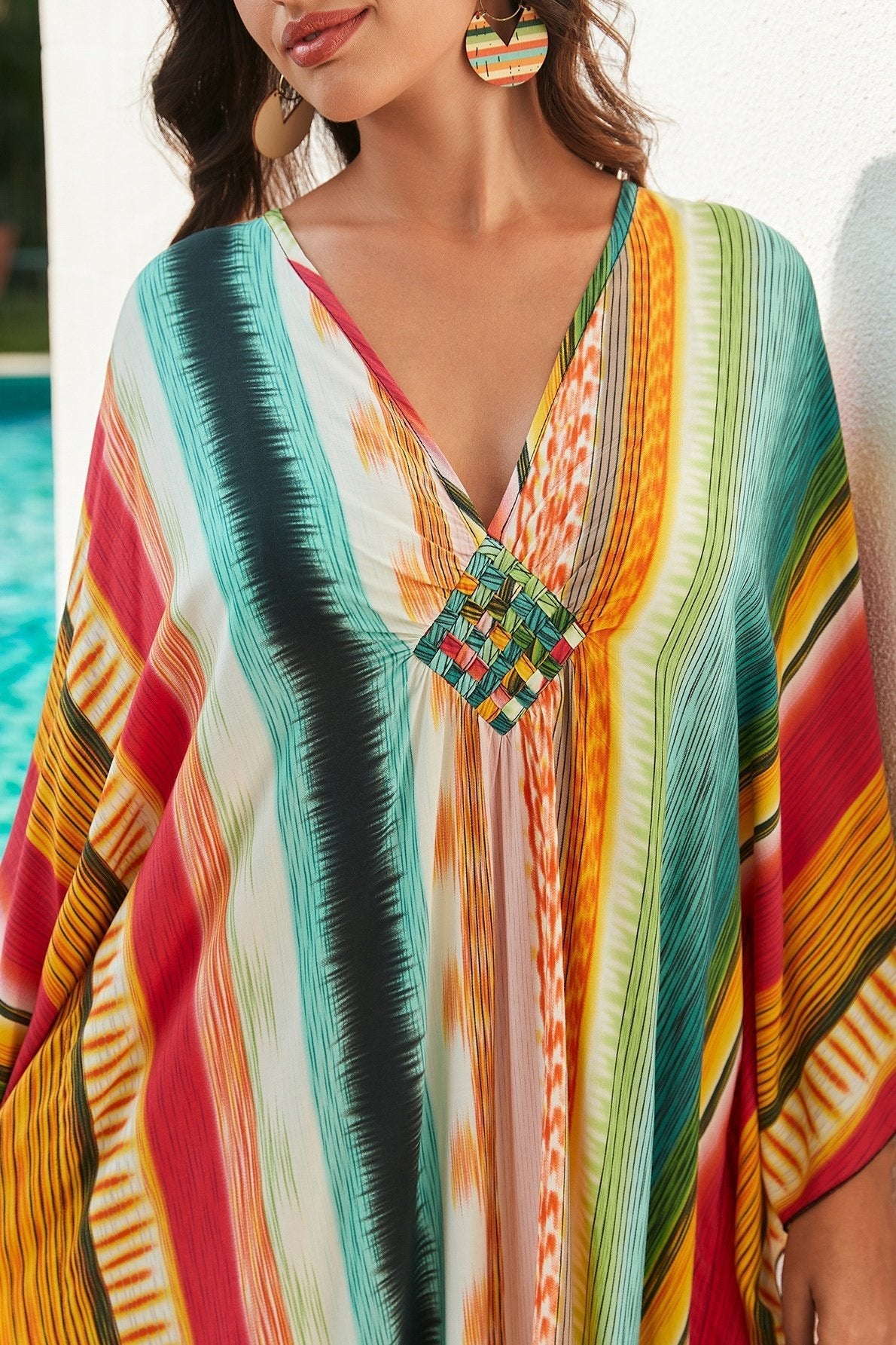 Tanya Rainbow Printed Maxi Kaftan