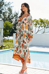 Vera Floral Printed Maxi Kaftan