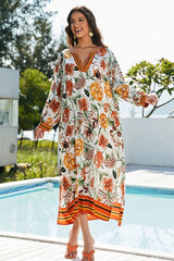 Vera Floral Printed Maxi Kaftan