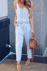 New Ideas Denim-Jumpsuit mit Taschen