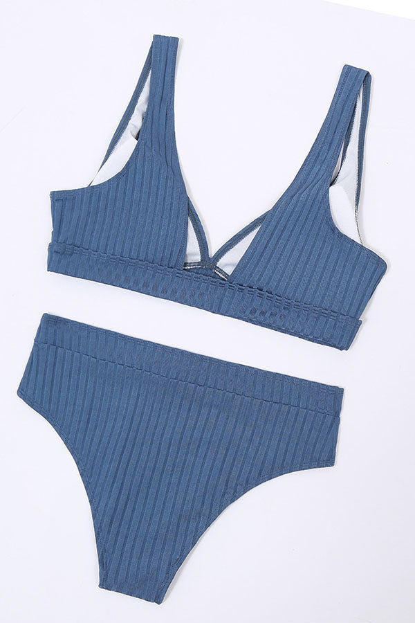 A Dip In The Pool Ribbed Bikini Swimsuit